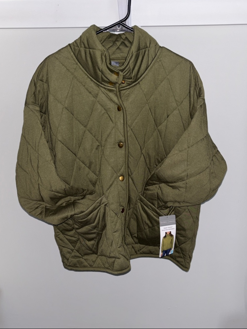 Quilted Olive Green Women's Jacket